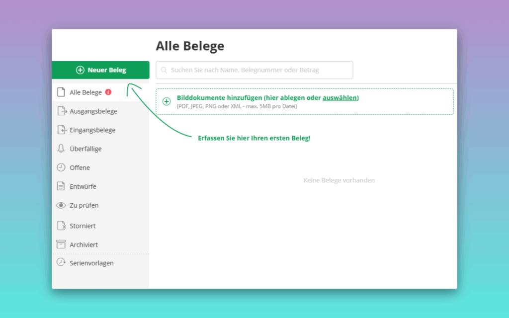 Belege in Lexware Office erfassen